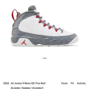Air Jordan 9 Retro GS 'Fire Red'